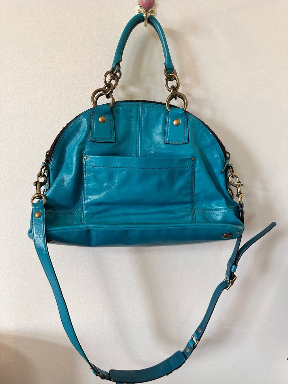 Coach Limited Edition Francine Legacy Satchel Teal - Picture 5 of 5